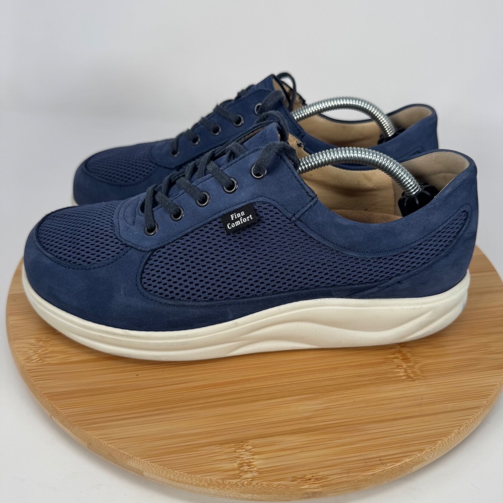 Finn Comfort Ikebukuro Navy Blue Nubuck Mesh Walking Shoes Womens 6.5 8581509 - Picture 5 of 12